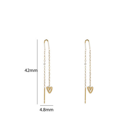 Oorbellen E5444-2 Go trough heart goud - Day&Eve