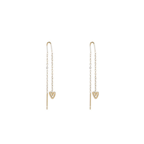 Oorbellen E5444-2 Go trough heart goud - Day&Eve