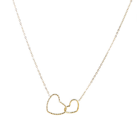 Ketting N5211-2 Double heart necklace goud - ​​​​​​​Day&Eve 