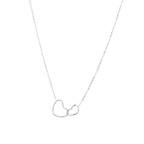 Ketting N5211-1 Double heart necklace zilver - ​​​​​​​Day&Eve 