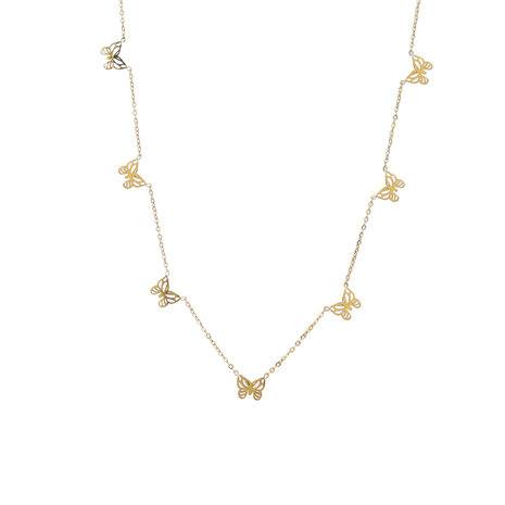 Ketting N5346-2  Butterfly necklace goud - ​​​​​​​Day&Eve 