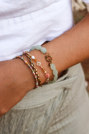 Armband Pistachio goud - Label Kiki