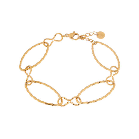 Armband Infinity Oval goud - Label Kiki