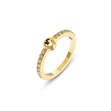 Twisted ring Tula champagne goud TR29 - Melano